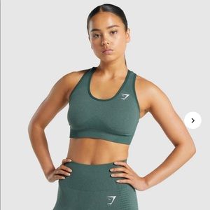 Gymshark Vital Seamless 2.0 Sports Bra- Dark Green Marl
